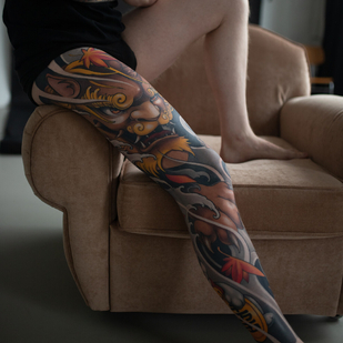 Männlich   tattoo auf Bein #99423 | Tattoo Artist Slava Armeev