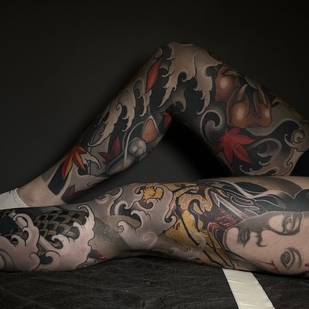 Männlich   tattoo auf Bein #101714 | Tattoo Artist Slava Armeev