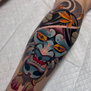 Männlich Farbe  tattoo auf Bein #101278 | Tattoo Artist Pash Tet