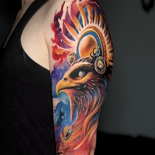 Männlich Farbe Autorenstil tattoo auf Schulter #104301 | Tattoo Artist Pavel Zadorozhnyak