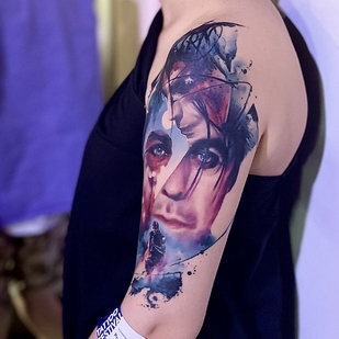 Weiblich Farbe Porträt tattoo auf Schulter #104304 | Tattoo Artist Pavel Zadorozhnyak