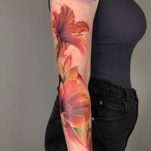 Weiblich Farbe Aquarell tattoo #104306 | Tattoo Artist Pavel Zadorozhnyak