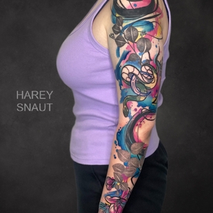 Weiblich Farbe Aquarell tattoo #94215 | Tattoo Artist Harey Snaut