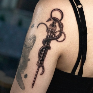 Weiblich Schwarz Realismus tattoo #104442 | Tattoo Artist Nik Friday