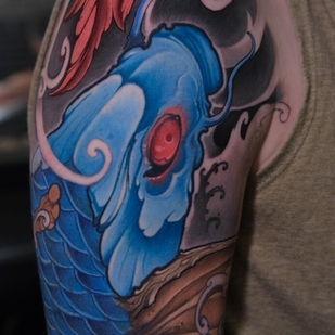 Männlich Farbe Japanisch tattoo auf Ärmel #92815 | Tattoo Artist Anton Raym