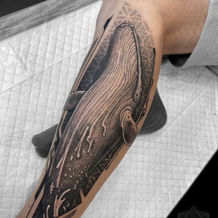 Männlich Schwarz und Grau Dotwork tattoo auf Bein #100736 | Tattoo Artist Ioann Leo ( LEO-VAN )