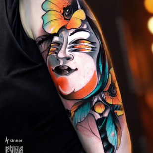 Weiblich Farbe Japanisch tattoo #92944 | Tattoo Artist Dmitriy Klaud