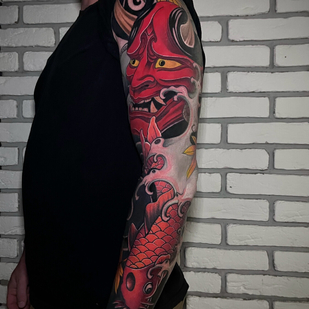 Männlich Farbe  tattoo auf Ärmel #96505 | Tattoo Artist Mihail Rollov