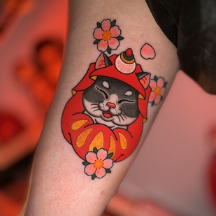 Weiblich Farbe Japanisch tattoo auf Schulter #103492 | Tattoo Artist Aleksey Burundukov