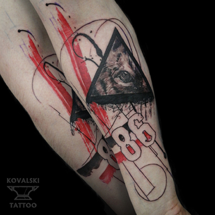 Farbe Trash Polka tattoo #96215 | Tattoo Artist Vladimir Kovalevskiy