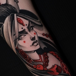 Weiblich Farbe Grafik tattoo auf Unterarm #102273 | Tattoo Artist Marusya
