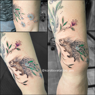 Weiblich Farbe  tattoo auf Unterarm #95516 | Tattoo Artist Elena Korobova