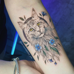 Weiblich Farbe Autorenstil tattoo auf Unterarm #95522 | Tattoo Artist Elena Korobova