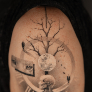 Schwarz und Grau Realismus tattoo #104513 | Tattoo Artist Vytautas Vy