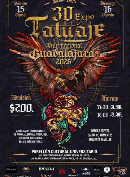 Guadalajara Expo Tatuaje | 15 - 16 August 2026