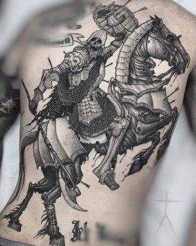 Dark Middle Ages in Christopher Jade's tattoos