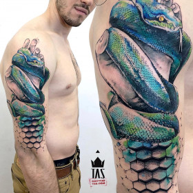 Rodrigo Tas's Designer Watercolor Tattoos