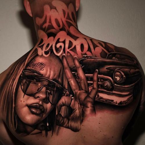 Top more than 71 gangster chicano back tattoos latest - in.cdgdbentre
