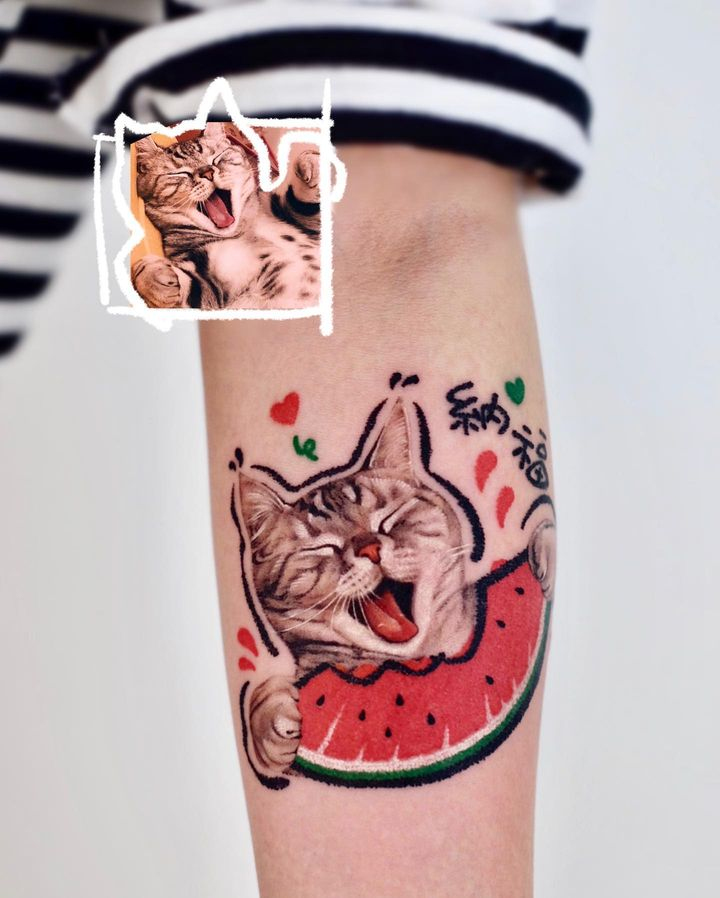 @fattie_tao: Tattooing the Beloved Animal Companions with a Unique Blend of Realism and Illustration