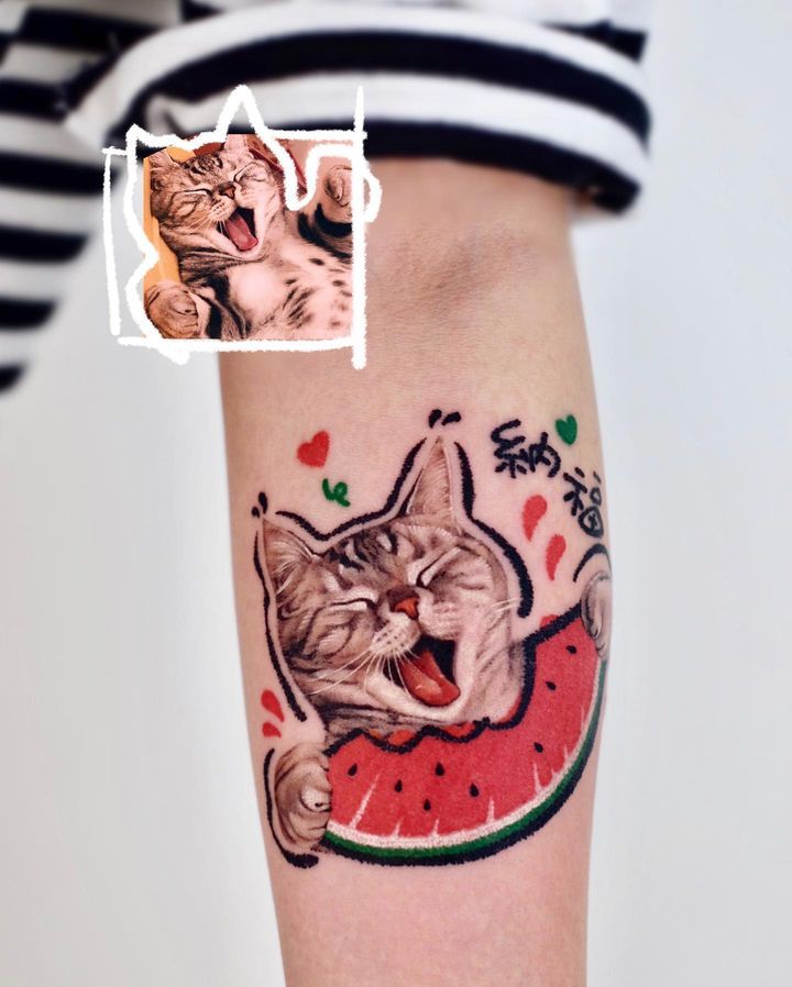 @fattie_tao: Tattooing the Beloved Animal Companions with a Unique Blend of Realism and Illustration