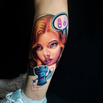 Tattoo artist Kris Belkina