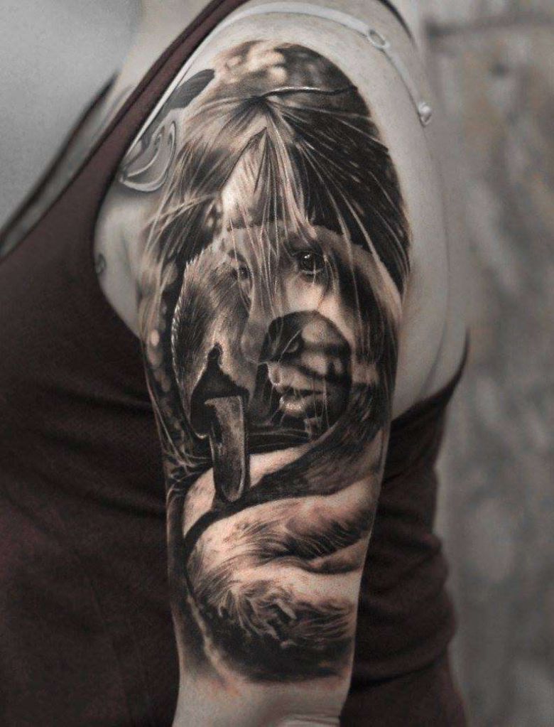 Tattoo artist Matthew James black and grey realism tattoo
