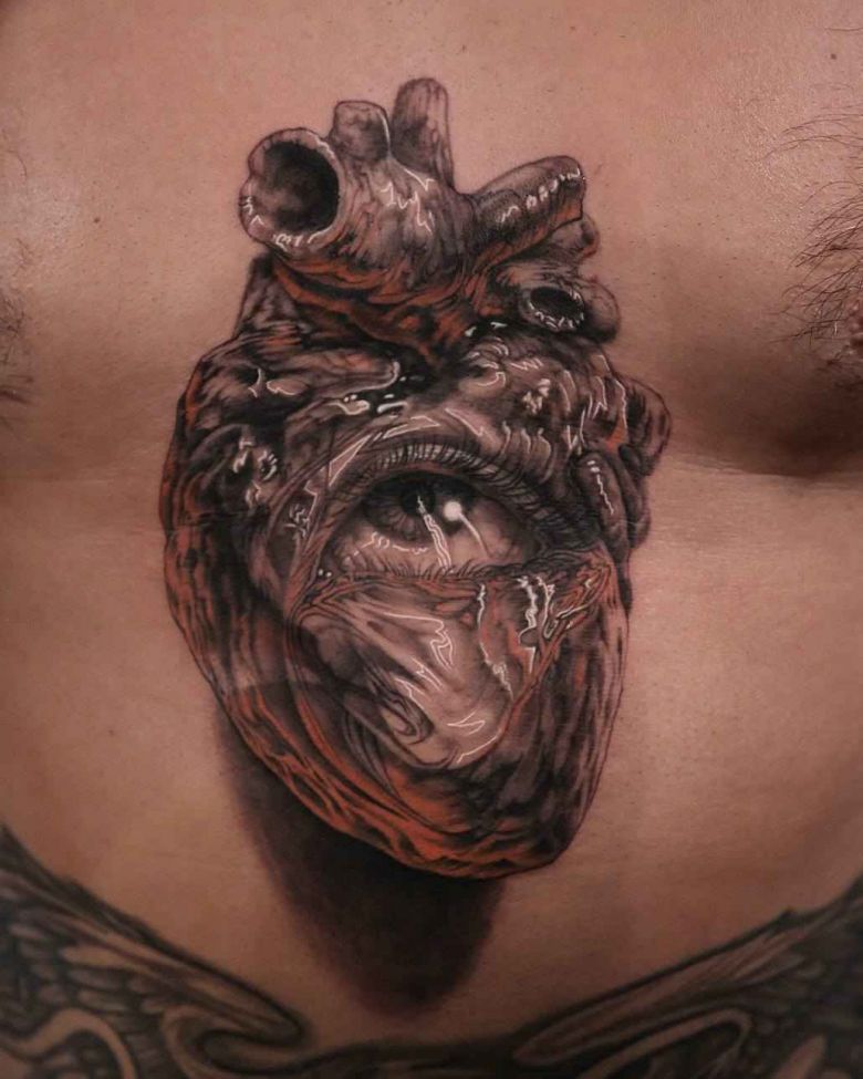 Tattoo artist Stefano Alcantara authors black&grey realism tattoo