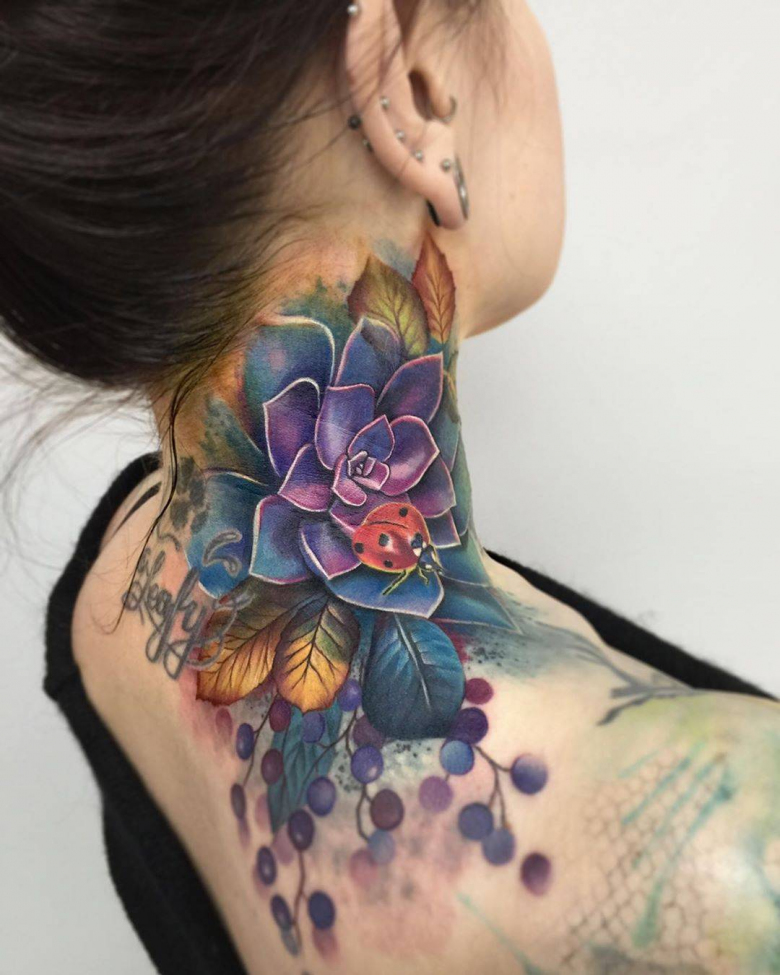 Lianne Moule's sensual watercolor tattoo