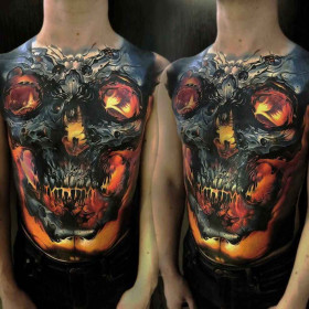Dima Gorbunov's realistic tattoo