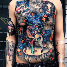 Surrealism in the tattoos by Little Andy