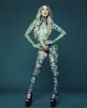 Tattoo artist and model Sabrina Sawyers