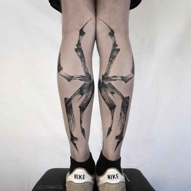 Lee Stewart's Brushstroke tattoos