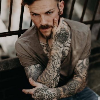 Tattoo model Stefan Kaerger