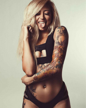Tattoo model Allison Green