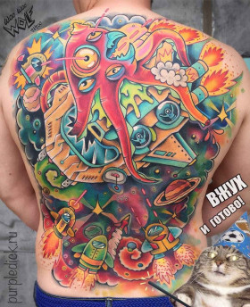 Tattoo artist Dmitriy PurpleDick Yakovlev