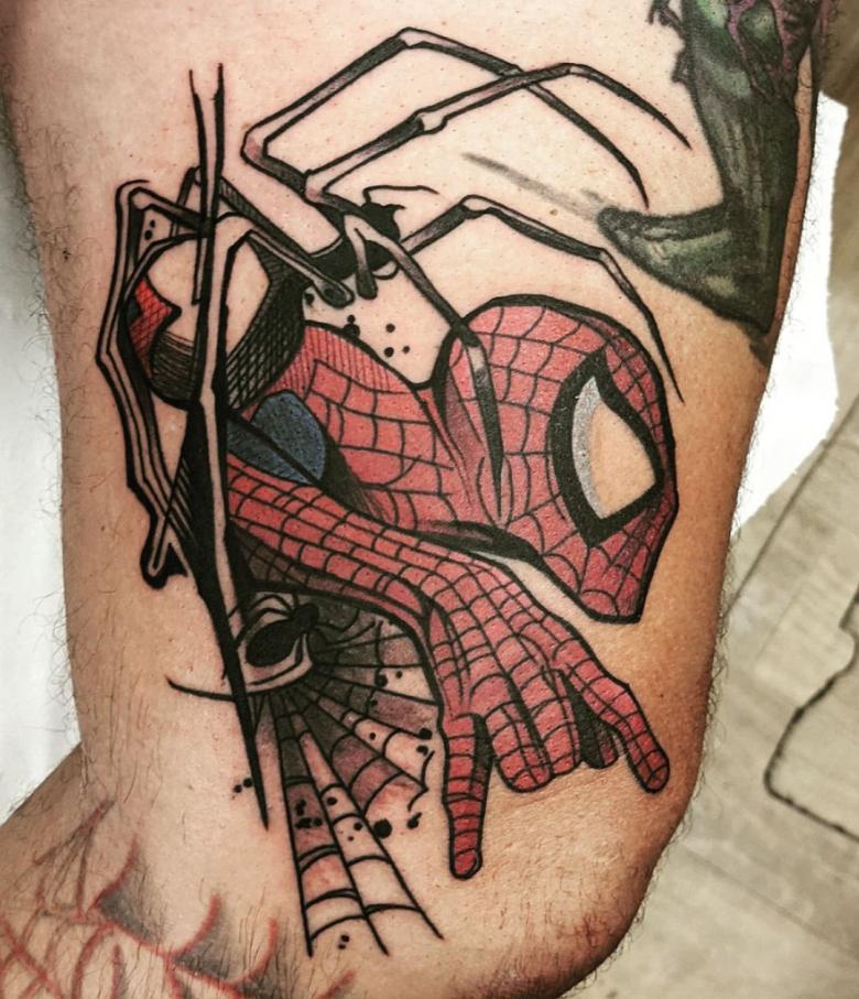 Spider-Man tattoo by Wyldish Bambino @ Bridge Street Tattoo, Chester : r/ Spiderman