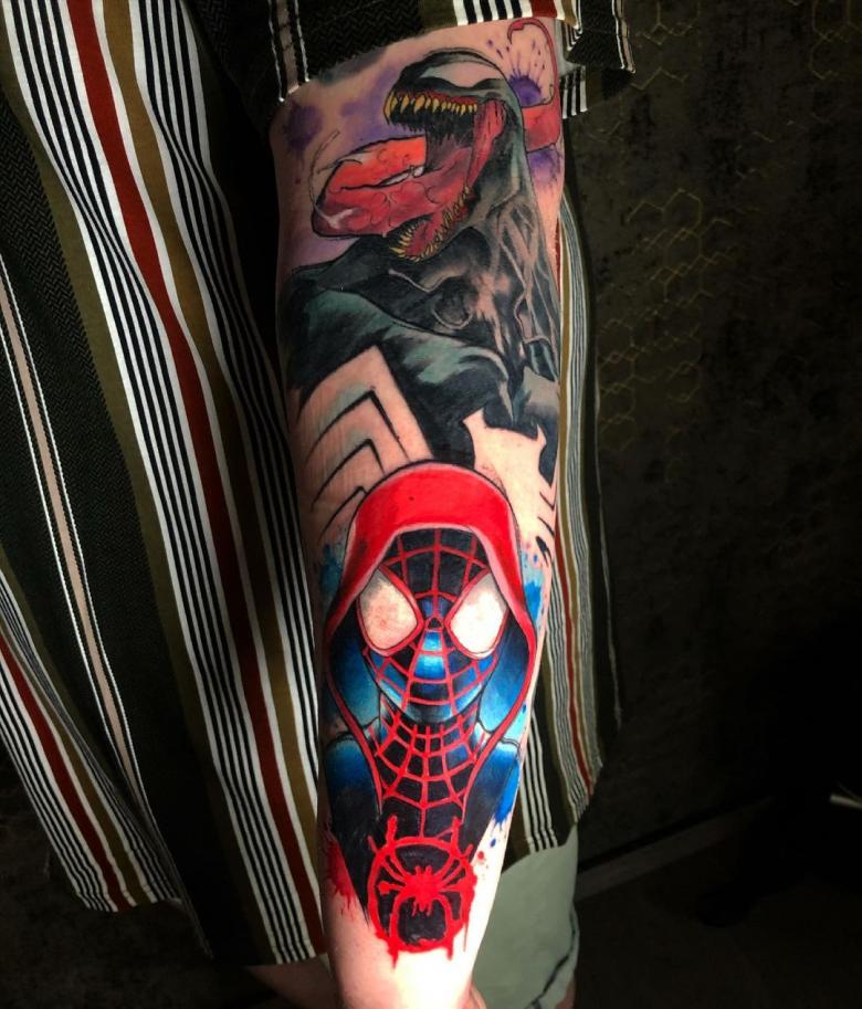 Carson on Twitter Finally got a SpiderMan forearm tattoo Beginning of a  marvel sleeve  needs finished Spiderman tobeymaguire nowayhome  Spidey spidermantattoo httpstcox3HFNb2NaJ  Twitter