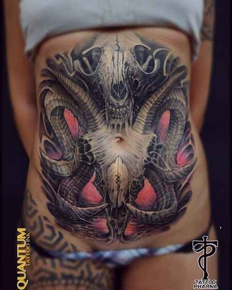 Tattoo artist Alexandr Litvinov, color and black and grey tattoo realism, biomechanic tattoo | Russia