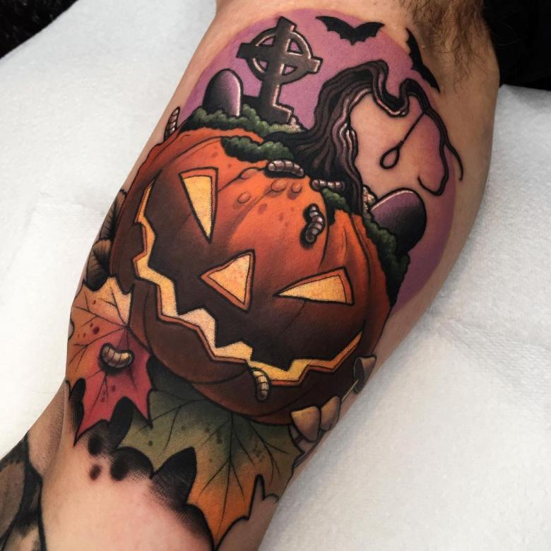 pumpkin arm tattoo｜TikTok Search