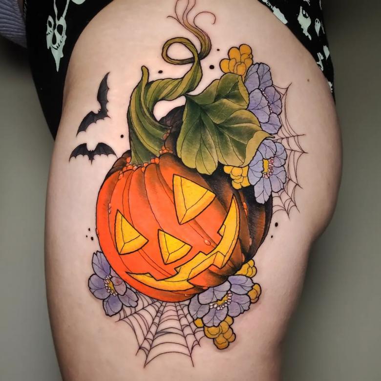 Michael Myers Pumpkin Tattoo by emildztattoo  Tattoogridnet