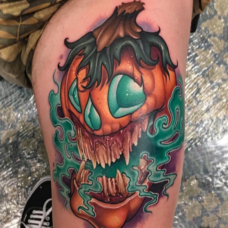 60 Pumpkin Tattoos For Men  Jack O Lantern Design Ideas  Pumpkin tattoo  Tattoos for guys Jack o lantern