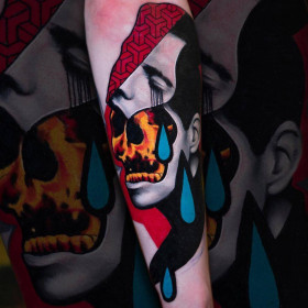 Illustrative tattoos by Hans Deslauriers