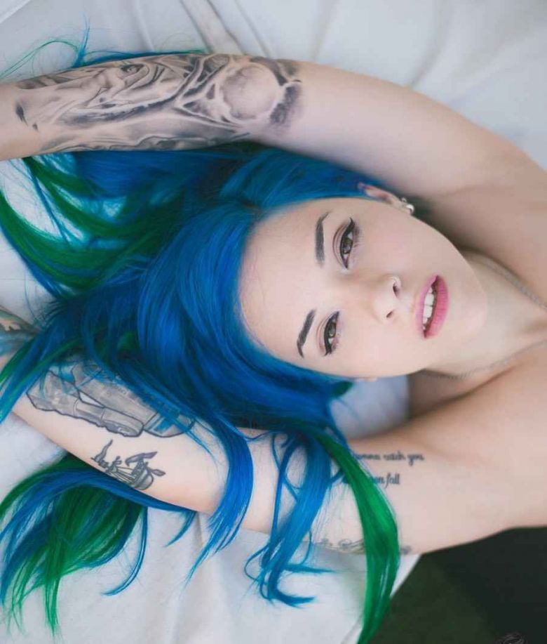 Tattooed model and photographer Saria, alternative photo model, suicide girl | USA