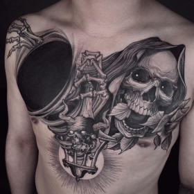 Incredibly powerful graphic tattoo designs by BBrung