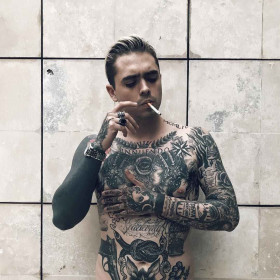 Tattooed model Jose Prager