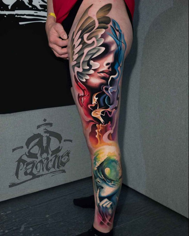 Realistic tattoo by A.D. Pancho