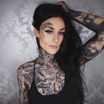 Tattoo model Monami Frost (Irena Straume)