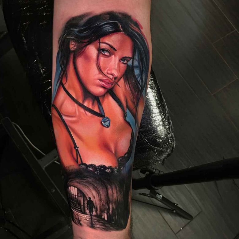 Tattoo artist Sergey Shanko authors color portrait realistic tattoo | Russia