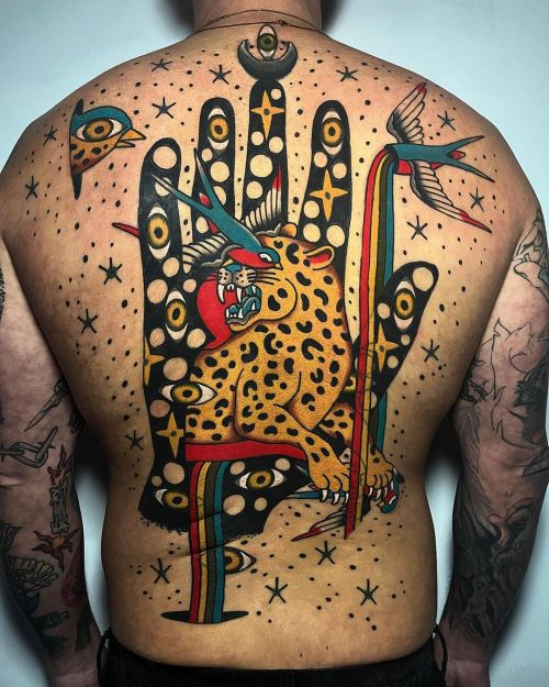 Love this tattoo from Napoli player😐👌🏻❤️ | Back tattoo, Leopard tattoos, Jaguar  tattoo