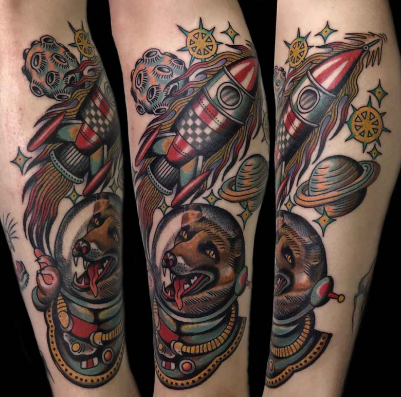 Tattoo artist Dmitriy Rechnoy color traditional and old school tattoos, individual designs | Moscow, Russia